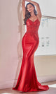 Ladivine CDS450 – Beaded Lace Appliqué Prom Gown - Prom