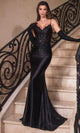 Ladivine CDS450 – Beaded Lace Appliqué Prom Gown - Prom