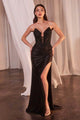 Ladivine CDS465 - Strapless Embellished Prom Gown - Prom