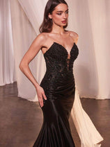 Black Christmas & Holiday Dress in Satin by  Ladivine CDS465