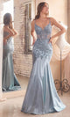 Ladivine by Cinderella Divine Dresses - Ladivine CDS470 - Illusion Evening Gown with Beaded Appliqué Detailing - Prom