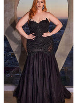 Ladivine CDS482 Strapless Embroidered Mermaid Gown