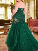Ladivine CDS482 Strapless Embroidered Mermaid Gown