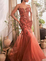 Ladivine CDS488  –  Sparkling Mermaid Evening Dress