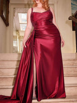 Ladivine by Cinderella Divine Dresses - Ladivine CDS496C Sleeveless Ruched Detail Evening Gown