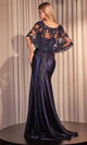 Ladivine by Cinderella Divine Dresses - Ladivine CDS499 Sheer Capelet Sweetheart Gown - Prom