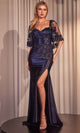 Ladivine by Cinderella Divine Dresses - Ladivine CDS499 Sheer Capelet Sweetheart Gown - Prom