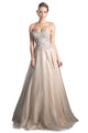 Ladivine CE0004 - Beaded Tulle A-Line Evening Dress - Prom