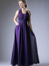 Ladivine CF055 - Versatile Neck Chiffon Evening Gown