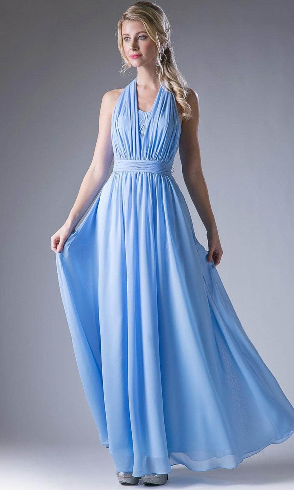 Ladivine CF055 - Versatile Neck Chiffon Evening Gown - Prom