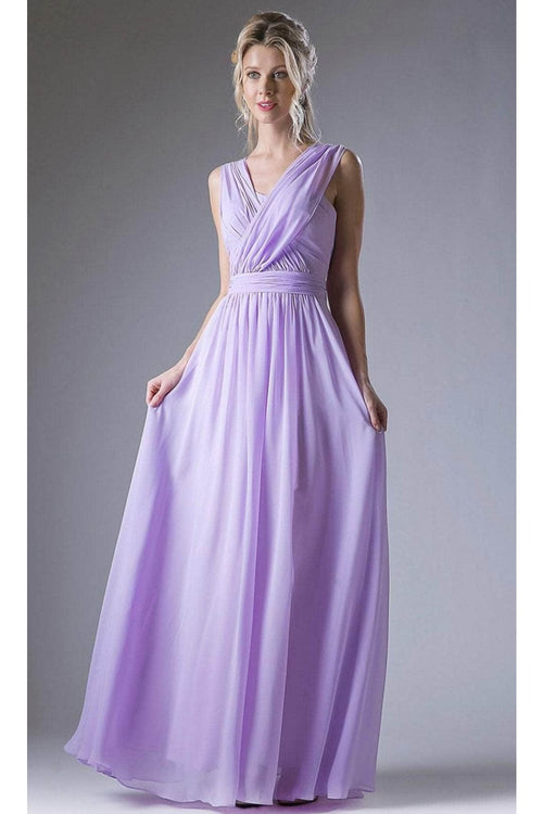 Ladivine CF055 - Versatile Neck Chiffon Evening Gown - Prom