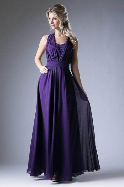 Ladivine CF055 - Versatile Neck Chiffon Evening Gown - Prom