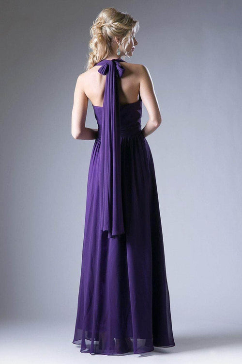 Ladivine CF055 - Versatile Neck Chiffon Evening Gown - Prom