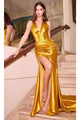 Ladivine CH048 - Plunging Halter Prom Gown - Prom