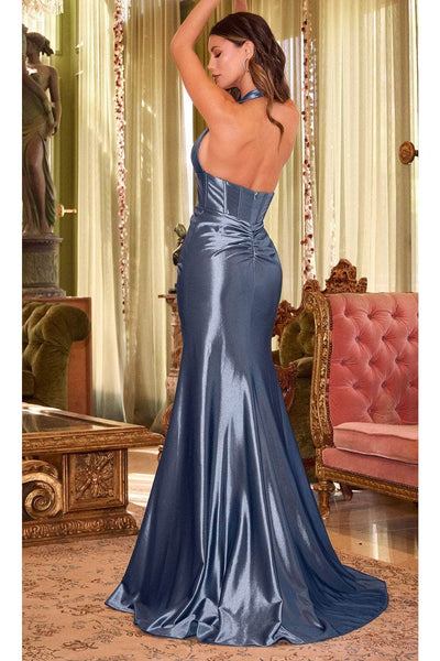 Ladivine CH048 - Plunging Halter Prom Gown - Prom