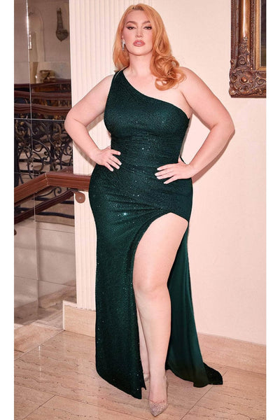 Ladivine CH077C Sequin One-Shoulder Prom Gown - Prom