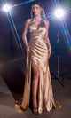 Ladivine by cinderella divine Dresses - Ladivine CH079 Backless Gown with Pleated Bodice - Prom