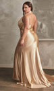Ladivine by cinderella divine Dresses - Ladivine CH079 Backless Gown with Pleated Bodice - Prom