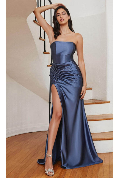 Ladivine CH116 - Sheath Gown with Detachable Cape - Prom