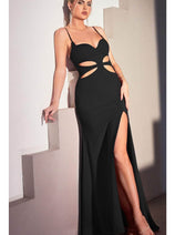 Black Christmas & Holiday Dress in Satin by Ladivine CH129