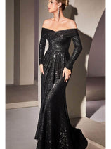 Black Christmas & Holiday Dress in Sequin by Ladivine CH135