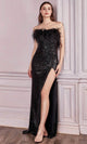 Ladivine by Cinderella Divine Dresses - Ladivine CH147 Elegant Sequin Evening Gown - Prom