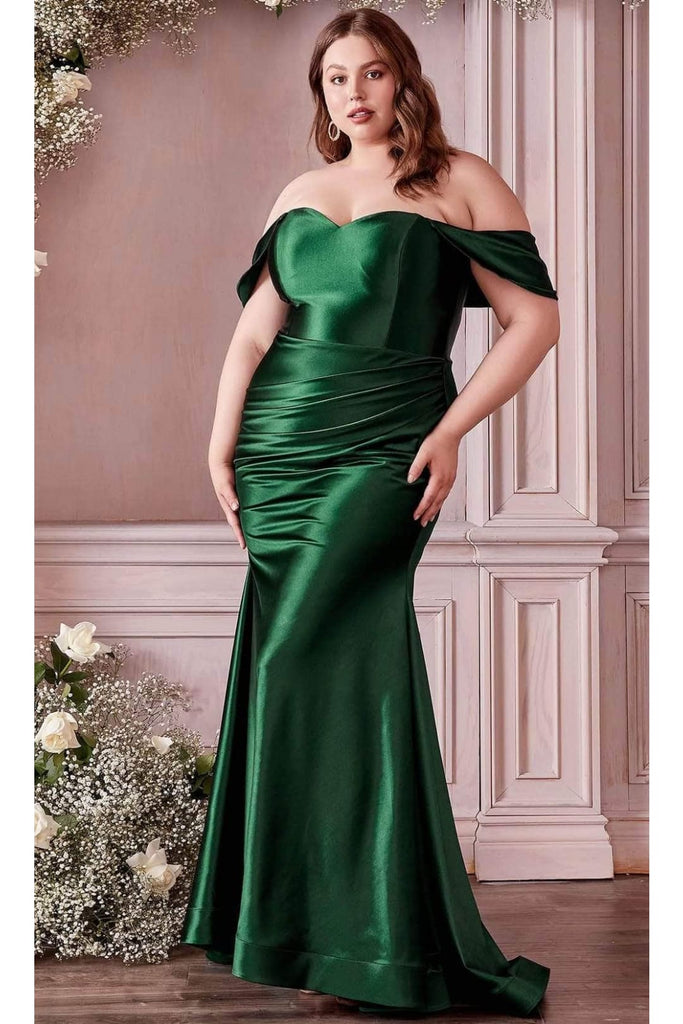 Ladivine CH163C - Metallic Satin Prom Dress - Prom