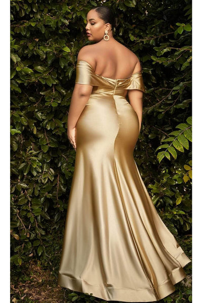 Ladivine CH163C - Metallic Satin Prom Dress - Prom