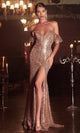 Ladivine CH167 - Sequin Off-Shoulder Prom Evening Dress - Prom