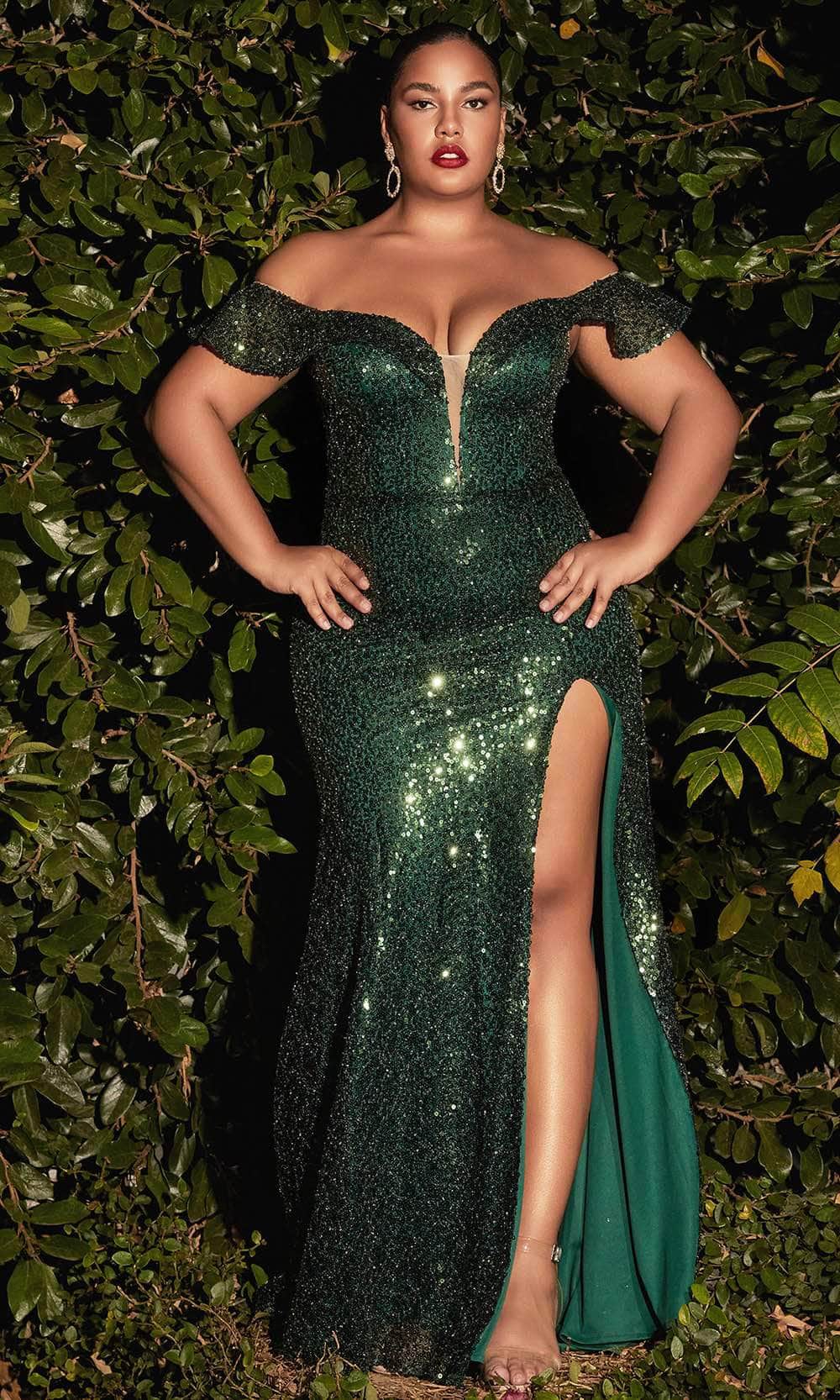 Ladivine CH167C - Sequin Ornate Evening Prom Gown - Prom