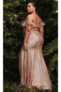 Ladivine CH167C - Sequin Ornate Evening Prom Gown - Prom