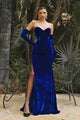 Ladivine CH176 - Strapless Velvet Evening Gown - Prom