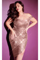 Ladivine CH190C - Sequin Off-Shoulder Fitted Dress - Prom