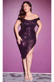 Ladivine CH190C - Sequin Off-Shoulder Fitted Dress - Prom
