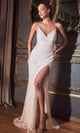Ladivine CH225W - Sleeveless Sequin Bridal Gown - Prom