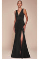 Ladivine CH395 – Sleeveless Prom Dress with Cutout Back - Prom
