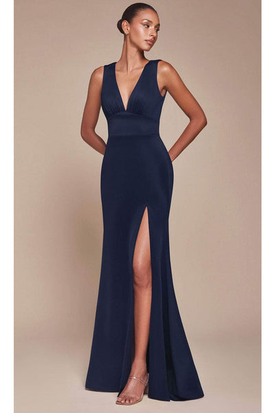 Ladivine CH395 – Sleeveless Prom Dress with Cutout Back - Prom