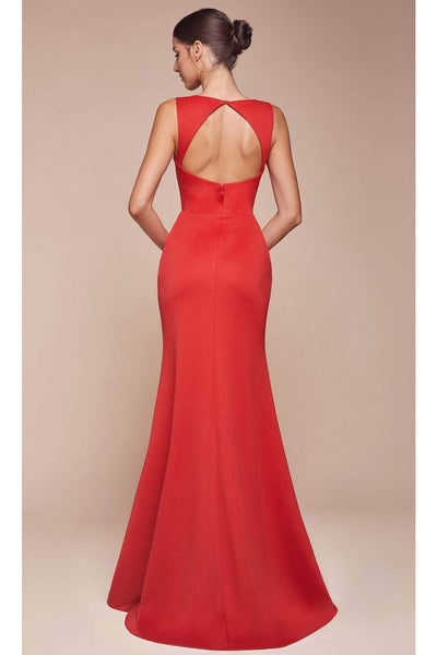 Ladivine CH395 – Sleeveless Prom Dress with Cutout Back - Prom