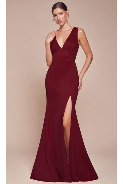 Ladivine CH395 – Sleeveless Prom Dress with Cutout Back - Prom