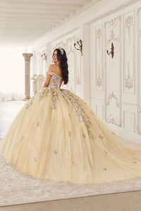 Ladivine Champagne Quinceanera Dress Ball Gown Sweet 16 by 15724 - Quinceanera Dresses