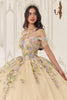 Ladivine Champagne Quinceanera Dress Ball Gown Sweet 16 by 15724 - Quinceanera Dresses