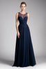 Ladivine CJ251 - Illusion Neck A-Line Chiffon Evening Gown - Prom