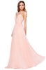 Ladivine CJ251 - Illusion Neck A-Line Chiffon Evening Gown - Prom