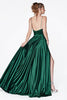 Ladivine CJ523 - Satin Slit Gown with Sweetheart Neckline - Prom