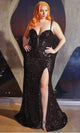 Ladivine CM334C - Sequin Sleeveless Corset Prom Dress - Prom
