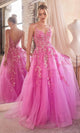 Ladivine CM347 - Glitter Embroidered Sleeveless Gown - Prom