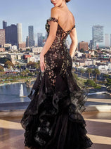Ladivine CM354 - Off-Shoulder Mermaid Prom Gown