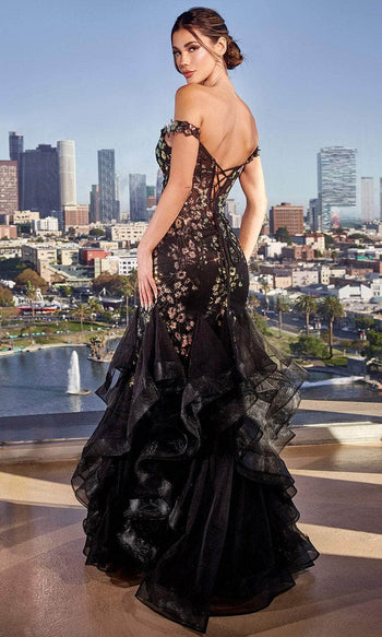 Ladivine CM354 - Off-Shoulder Mermaid Prom Gown - Prom