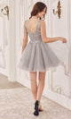 Ladivine CY019 - Applique Corset Cocktail Dress - Prom