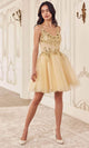 Ladivine CY019 - Applique Corset Cocktail Dress - Prom